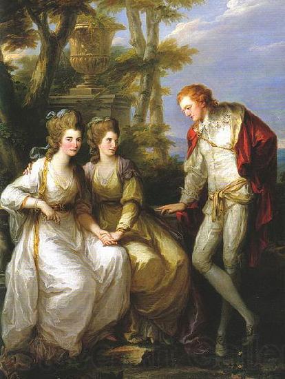 Angelica Kauffmann Portrait of Lady Georgiana, Lady Henrietta Frances and George John Spencer, Viscount Althorp. Spain oil painting art